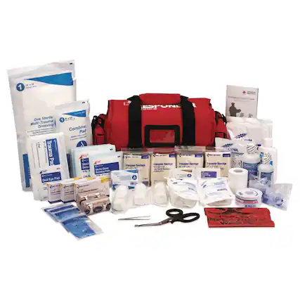 1 1F 30 Emergency First Aid Quirle ESPONL One Sterile 1 IF Multi-Trauma Dressing - Combine Pad - 7 Z 7 Trauma Pad Stori Dress Gauce Shterie Patt amy Dressing 2M Oval Eye Pad PIF FIT PiT A - Fabric A Raberc A - Triangular Bandage - Siangular Bandage a - Sarda I com CDOL ACCRDO Triangular Bandage Viengular Bandage W 5 Pe - I TAl BU OHAZARD EcTIOU WASTE