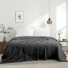 Peace Nest - Lightweight Cooling Waffle Blanket Summer Reversible Comfort for Hot Sleepers, King - Dark Gray