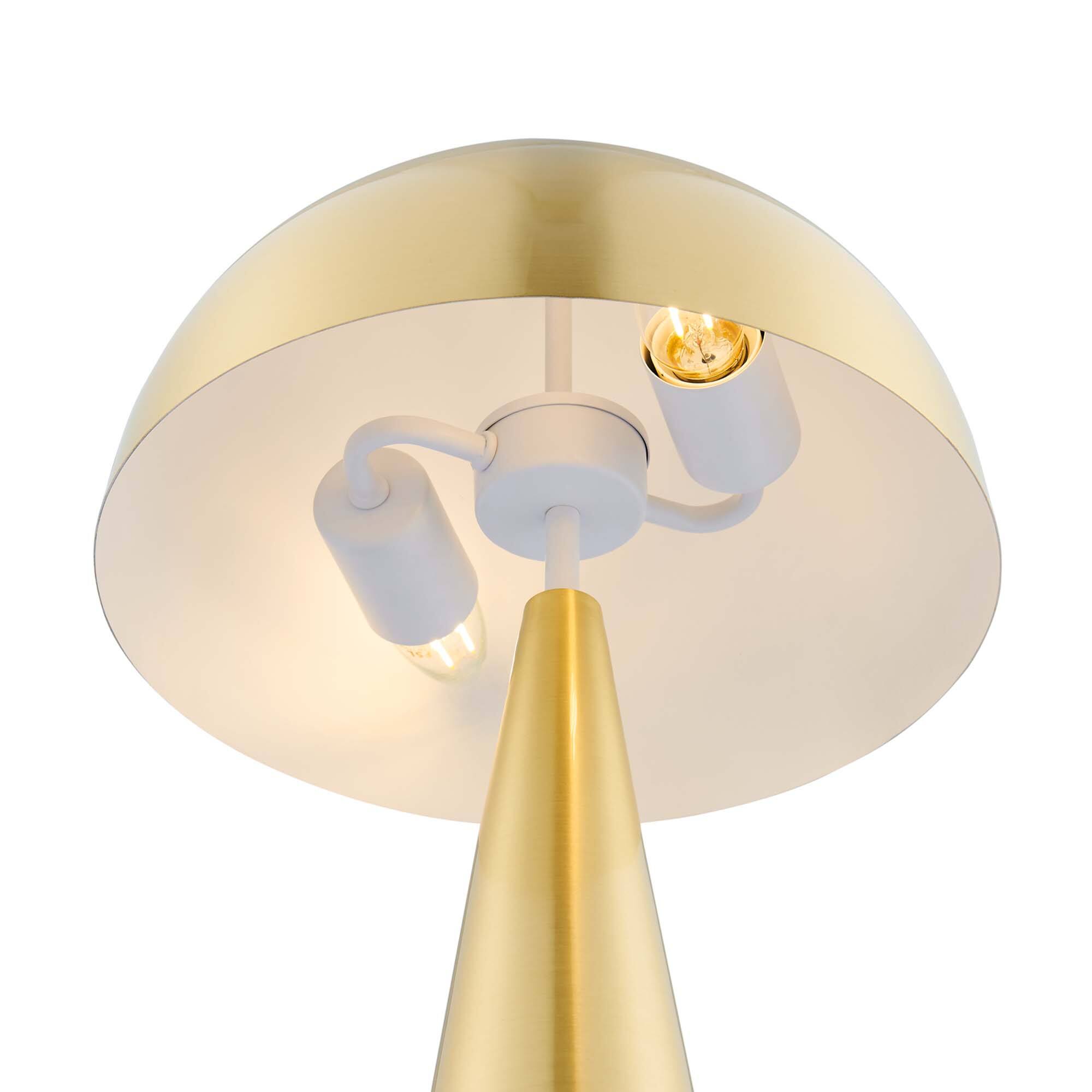 Alt View 4. Modway - Selena Metal Table Lamp by Modway - Satin Brass.