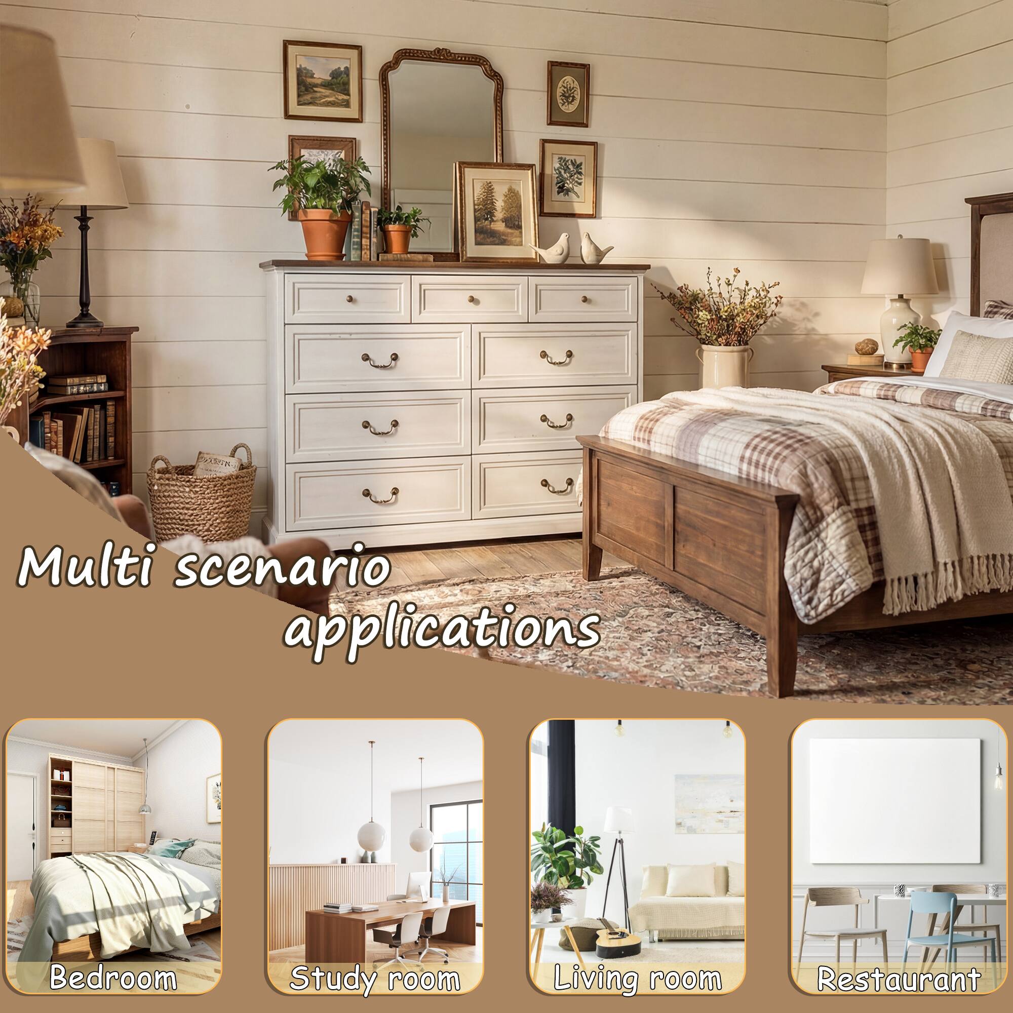 Multi scenario applications  
Bedroom  
Study room  
Living room  
Restaurant