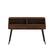Front. Walker Edison - Contemporary 2-Drawer Entry Table with Glass Shelves - Dark Walnut/Black.