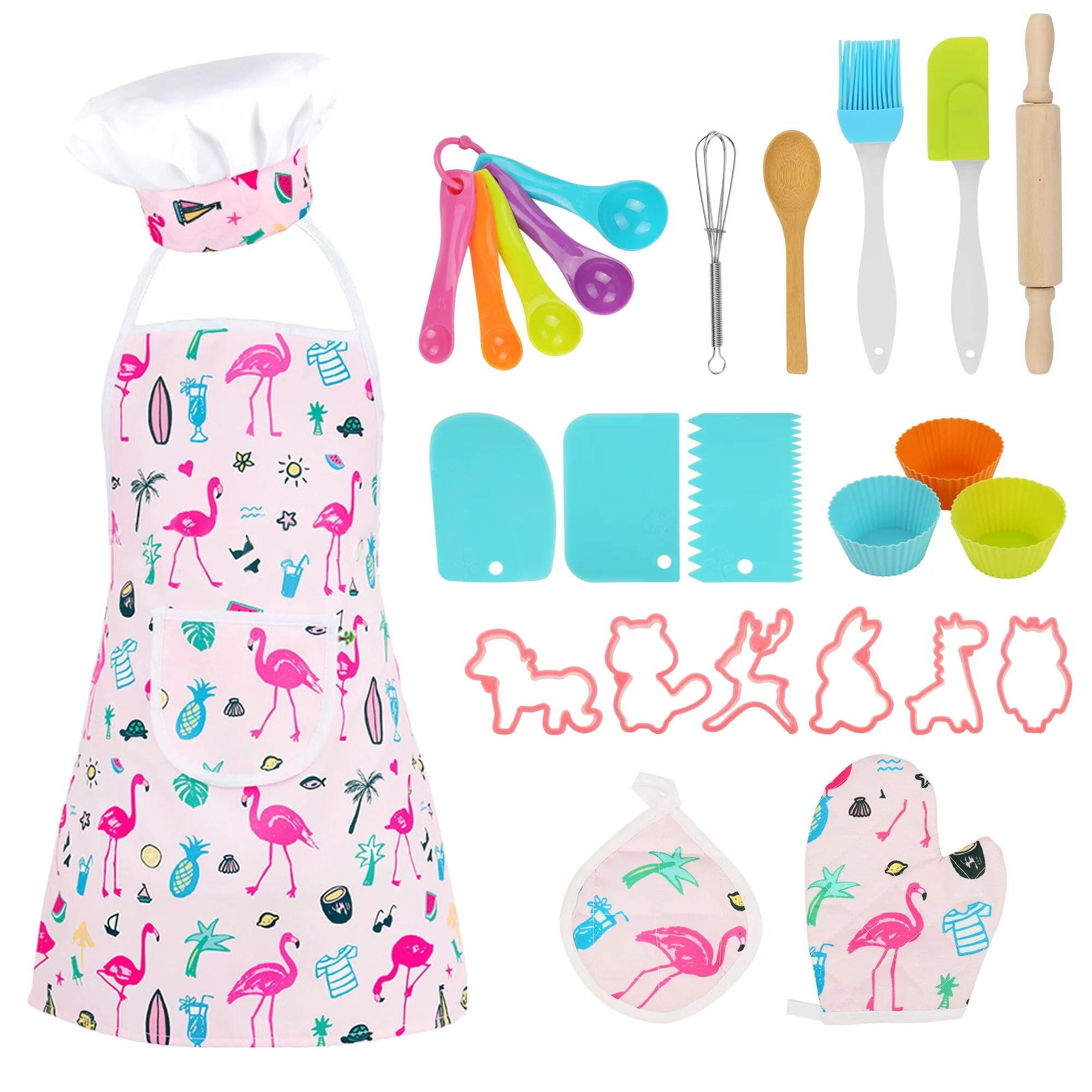 Front. Fitnate - 26 Pcs Kids Silicone Baking Toy Set - Multicolor.