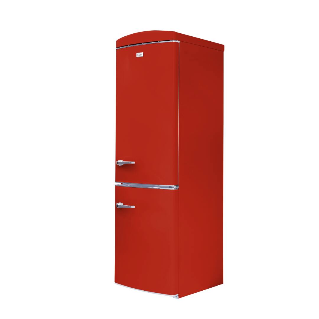 Angle. Conserv - Conserv 24in RETRO BOTTOM MOUNT 11cf Refrigerator Fast Freeze 110V - Red.