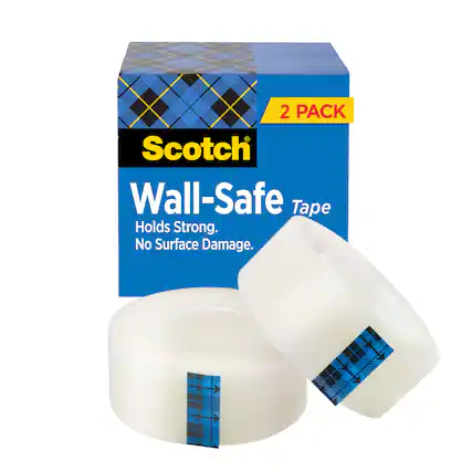 2 PACK Scotch Wall-Safe Tape
Holds Strong.
No Surface Damage.