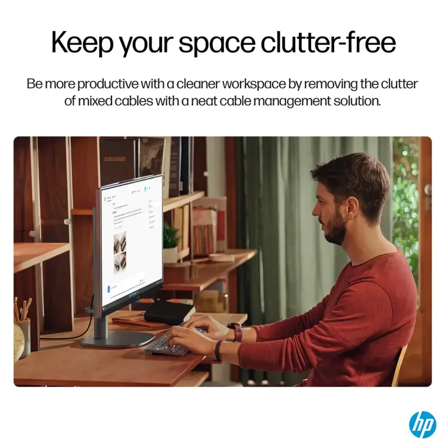 Keep your space clutter-free. Be more productive with a cleaner workspace by removing the clutter of mixed cables with a neat cable management solution.