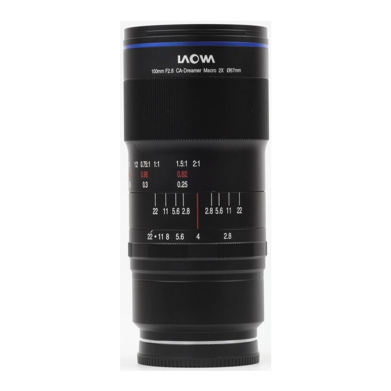 100mm F2.8 CA-Dreamer Macro 2X 0.67mm  
1:1  
1.98  
0.3  
1.5:1  
2:1  
0.82  
0.25  
22  
11  
5.6  
2.8  
2.8  
5.6  
11  
22  
22  
11  
8  
5.6  
4  
2.8