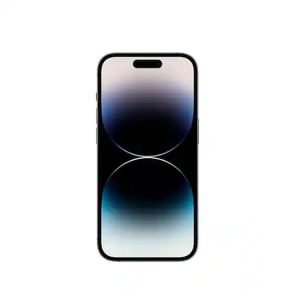 Front. Apple - iPhone 14 Pro A2650 (Fully Unlocked) 256GB w/ Pre-Installed Tempered Glass - Space Black.