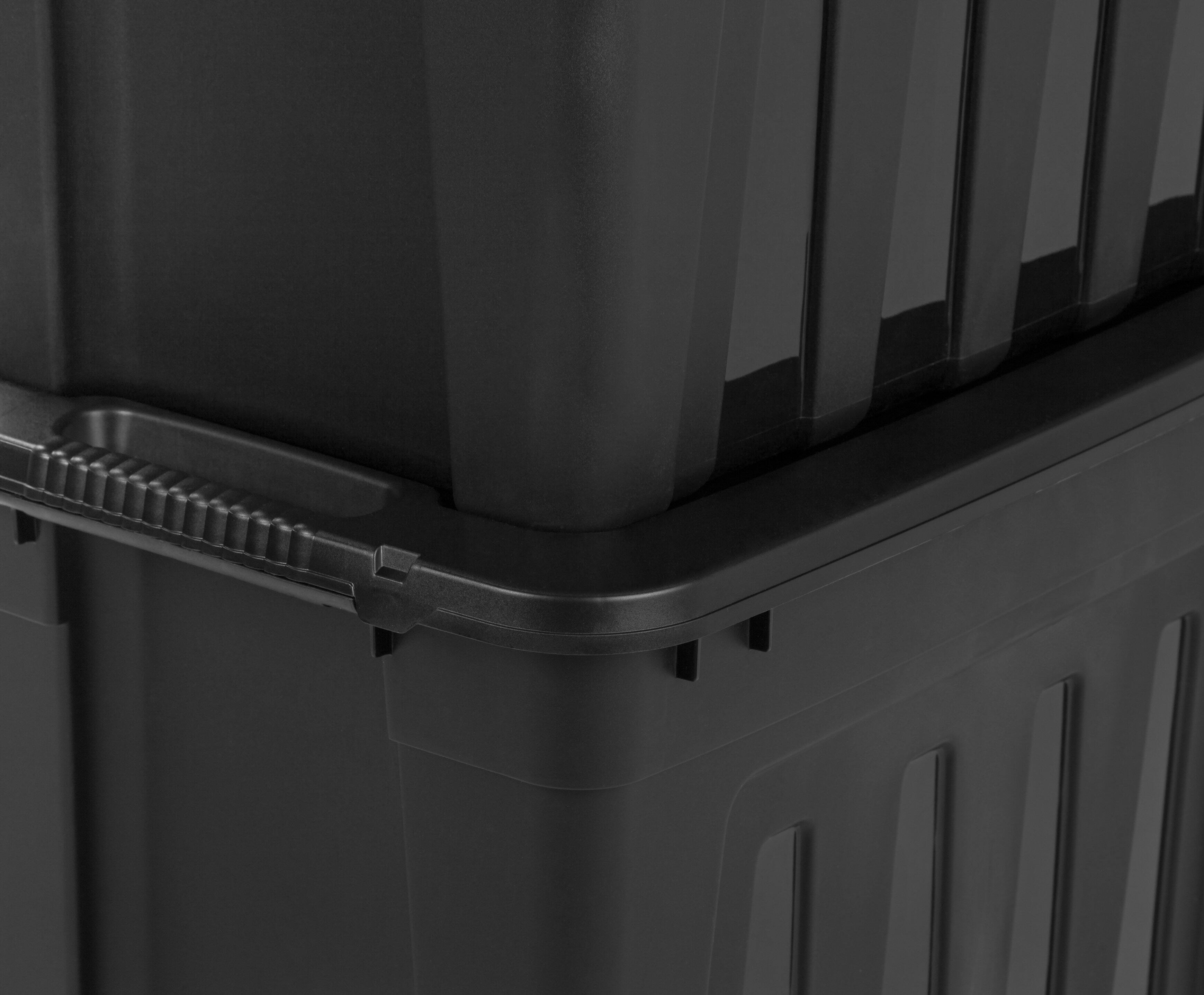 Alt View 5. IRIS USA - IRIS USA Heavy-Duty Durable Stackable Storage Containers, Utility Totes with Easy-Grip Handles.