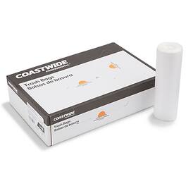 Coastwide Professional - 40-45 Gallon Trash Bag, 40" x 48", High Density, 22 mic, 150 Bags/Box - Natural