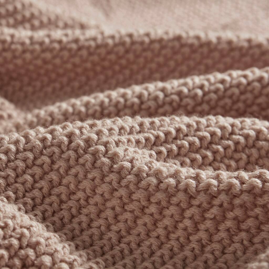 Alt View 5. Gracie Mills - Gracie Mills Lessie Knit Cottage Throw Blanket - Brown.