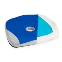 Mind Reader - Office Chair Cushion, Ergonomic, Orthopedic, Portable, Car, Memory Foam, 17.5"L x 14.5"W x 3.25"H - Blue - Front_Zoom