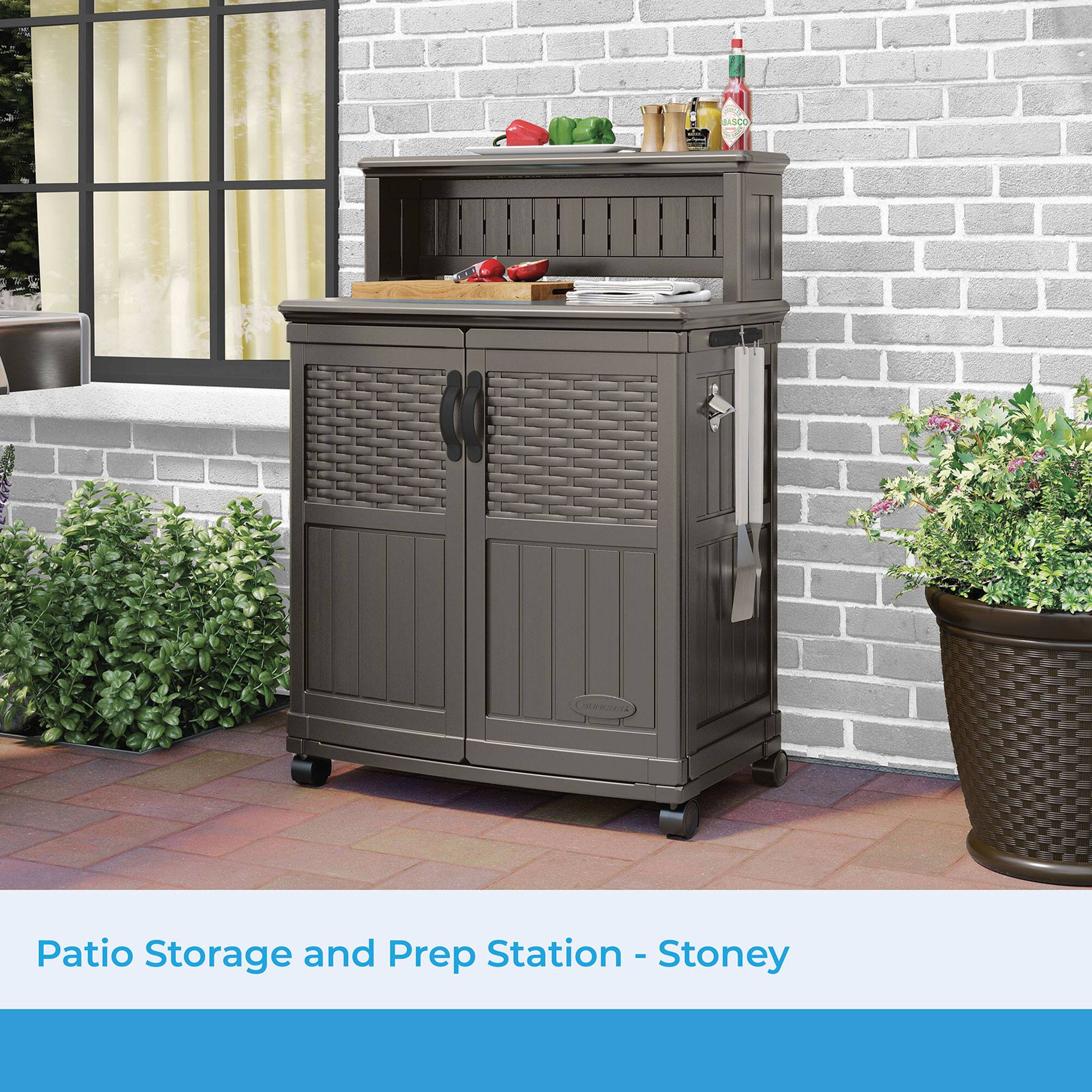 Patio Storage and Prep Station - Stoney