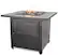 Front. Mr. Bar-B-Q - Outdoor Fire Pit with Steel Mantel - Black.