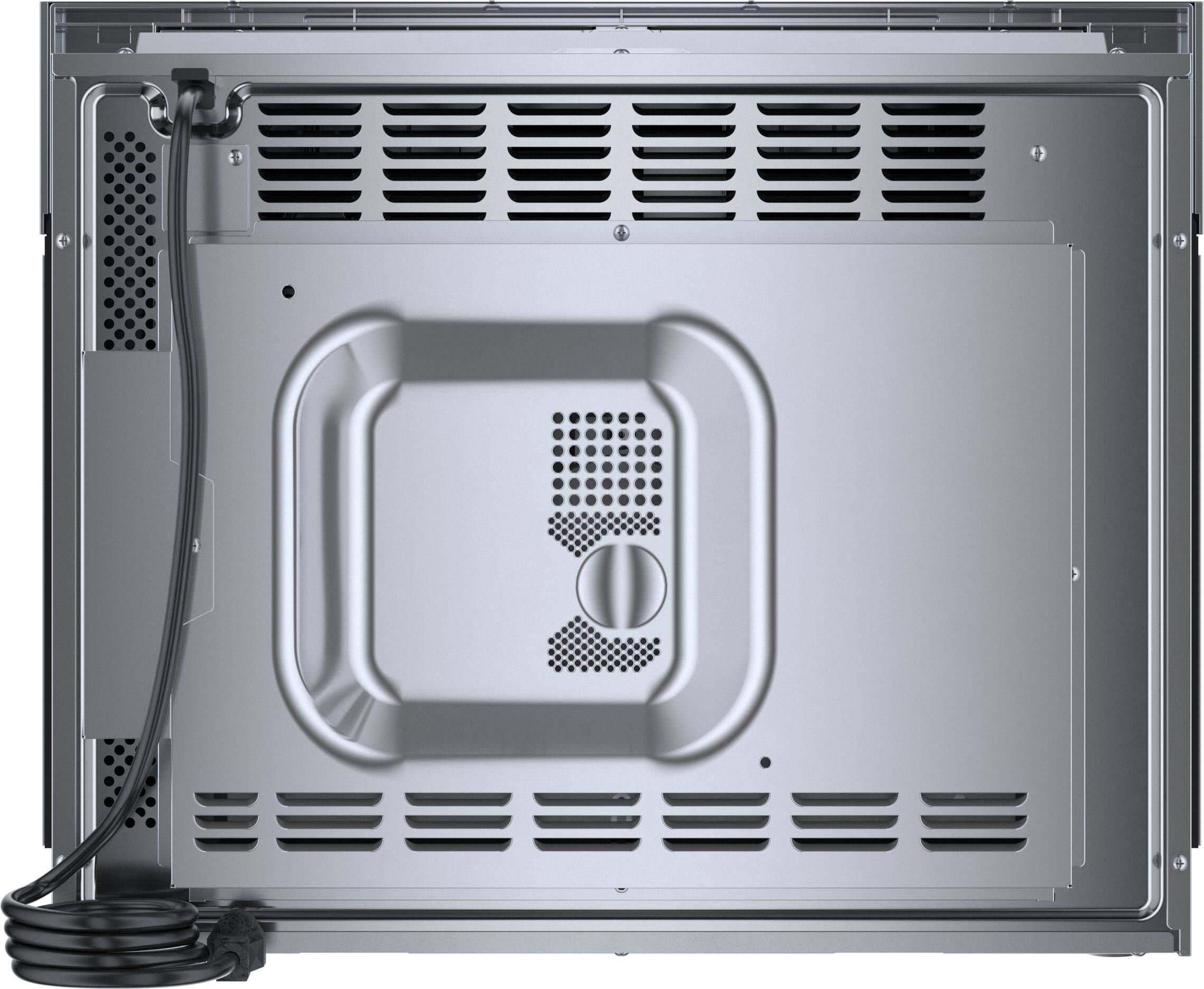 Back. Bosch - 800 Series 1.6 Cu. Ft. Convection Built-In Microwave with Sensor Cooking - Stainless Steel.