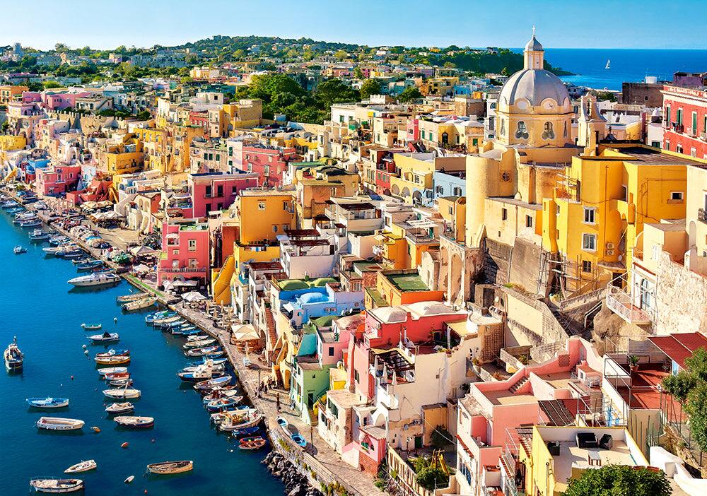 Angle. Castorland - CASTORLAND 500 Piece Jigsaw Puzzles, Corricella, Italy, Seaside, Summer holiday place, Adult Puzzle, Castorland B-53742 - Red.