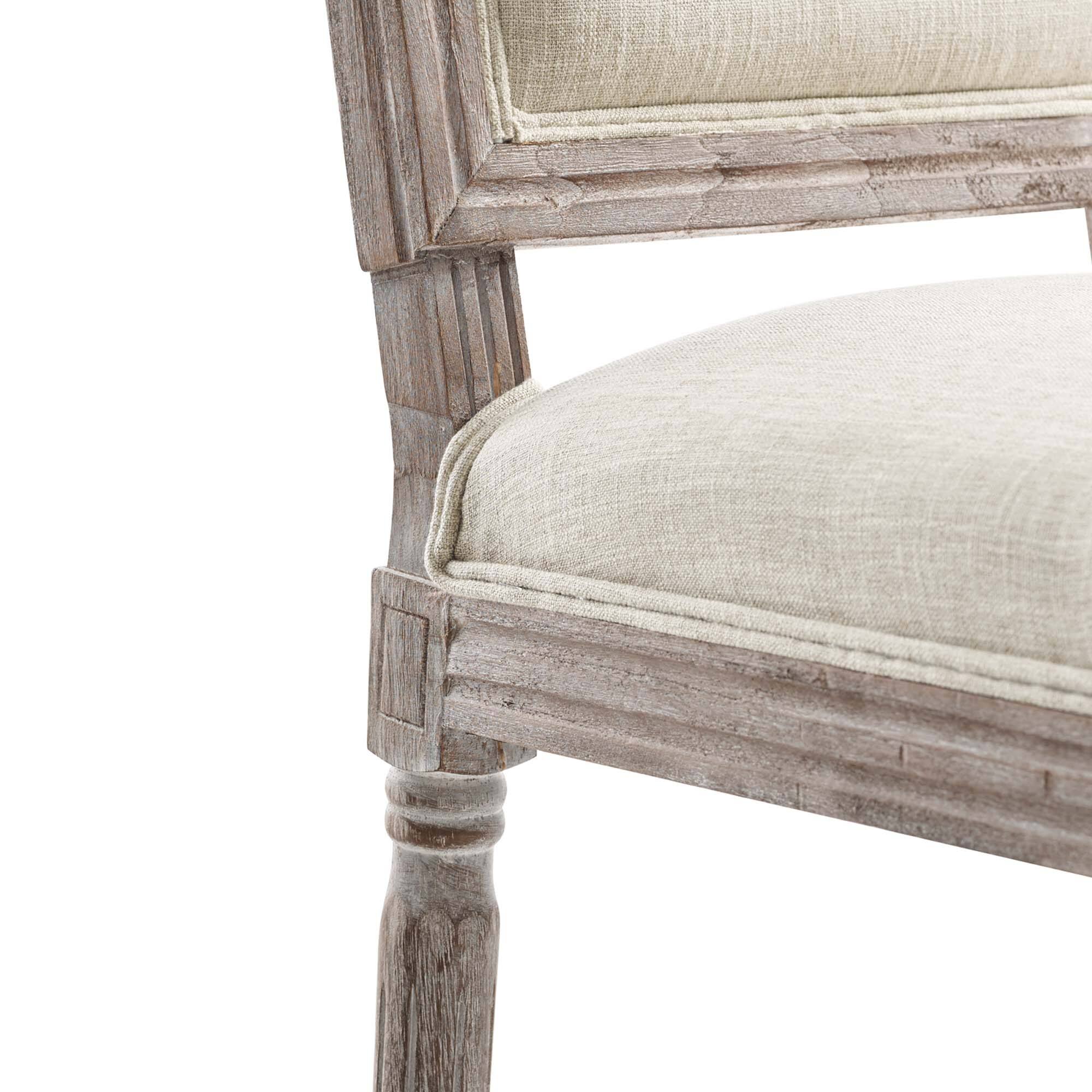 Alt View 5. Modway - Court Upholstered Fabric Dining Side Chair Set of 2 by Modway - Beige.