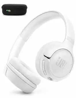 JBL - Tune 530BT Wireless On-Ear Headphones with Case - White