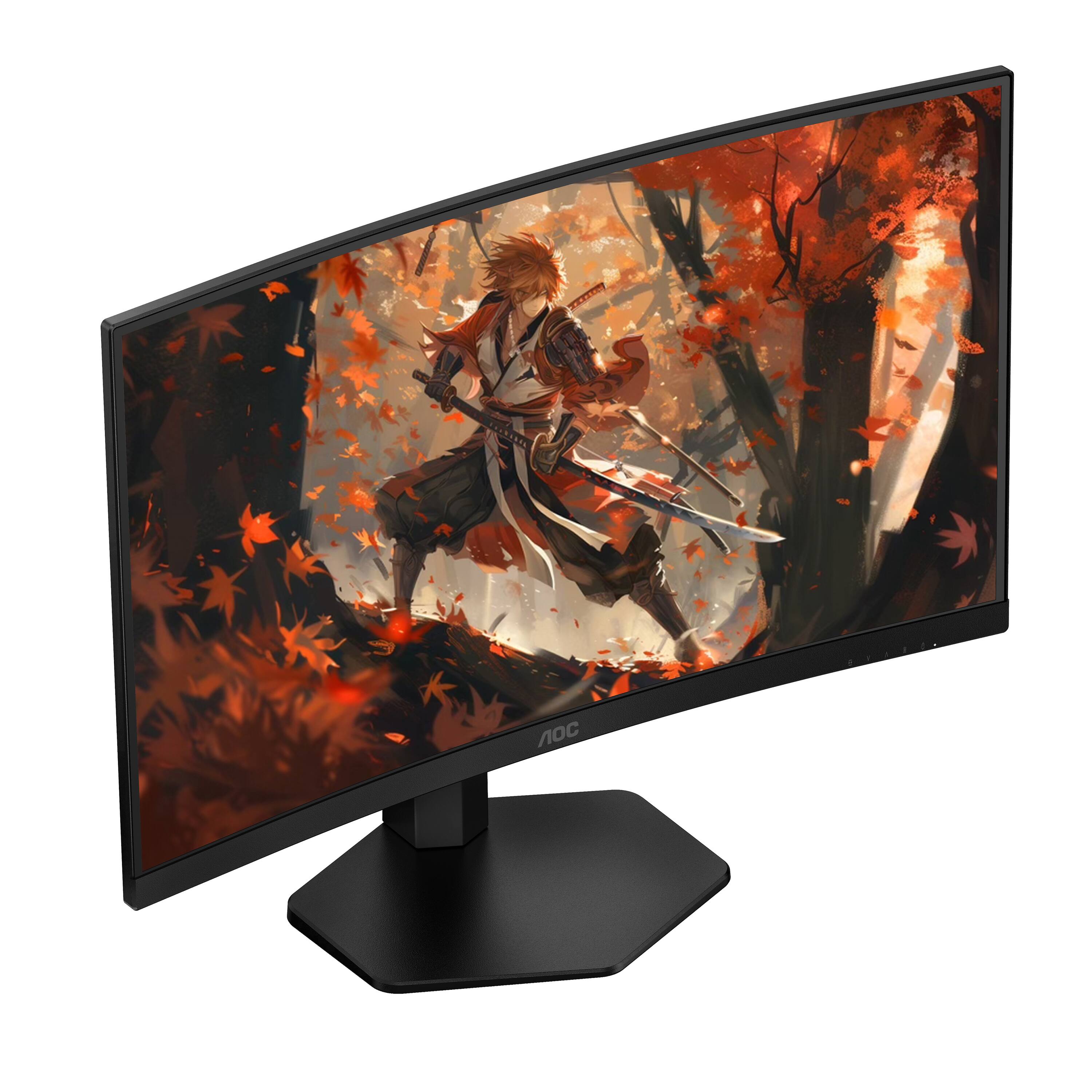 Alt View 15. AOC - C27G4ZX 27" VA Curved FHD 240Hz Gaming Monitor - Black/Silver/Red.