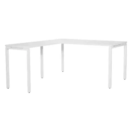 Angle. OSP Home Furnishings - Prado L Workstation in White - White.