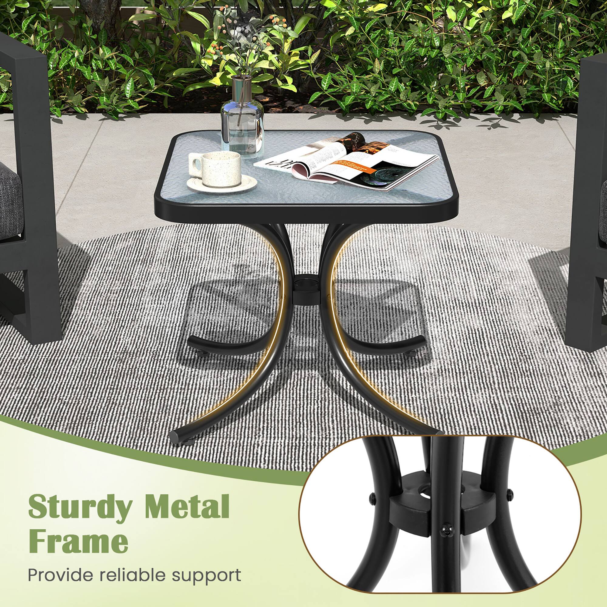 Sturdy Metal Frame  
Provide reliable support