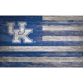 Fan Creations - Kentucky Wildcats 11'' x 19'' Distressed Flag Sign - Multicolor