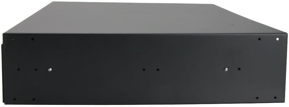Left. Cables Direct Online - 2U 19" Rack Mount Locking Storage Drawer – Steel Server Cabinet Case for DJ/IT/AV Equipment - Black.