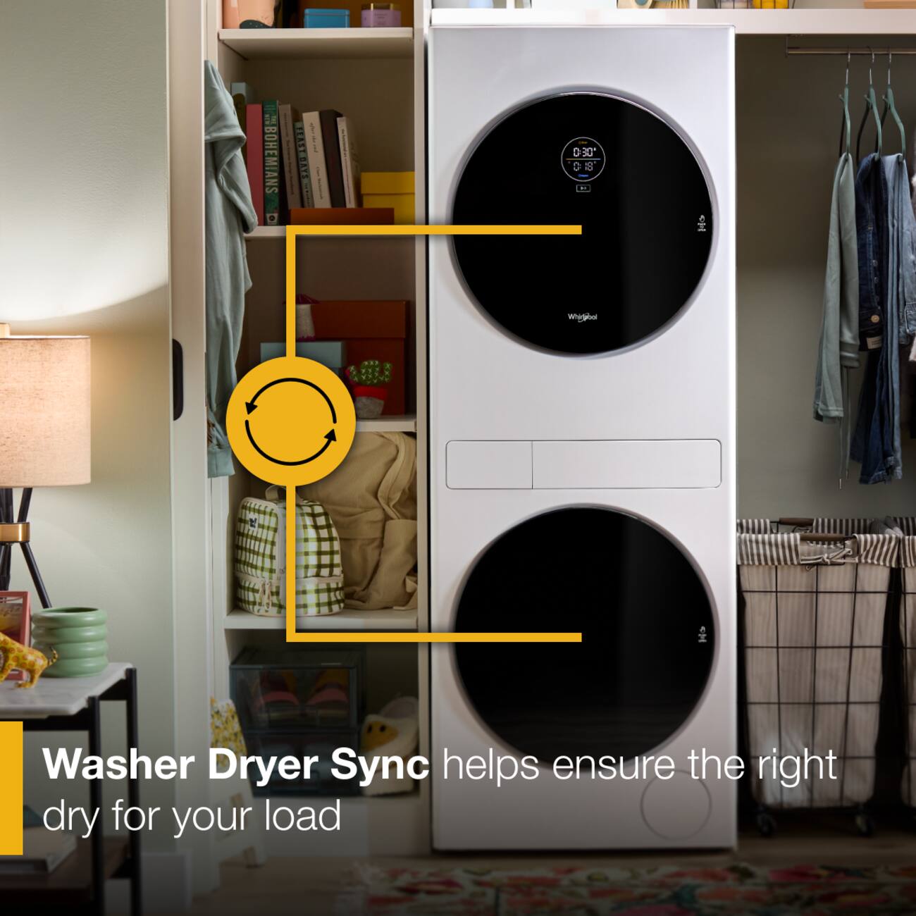 RIVE BOHEMIANS
- FEAST DAYS

0:30' 0:18'

Whirlpool
333
Washer Dryer Sync helps ensure the right dry for your load