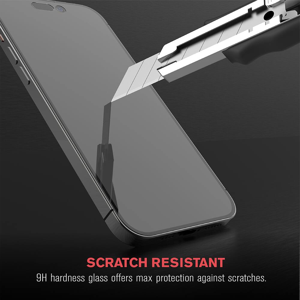 SCRATCH RESISTANT  
9H hardness glass offers max protection against scratches.