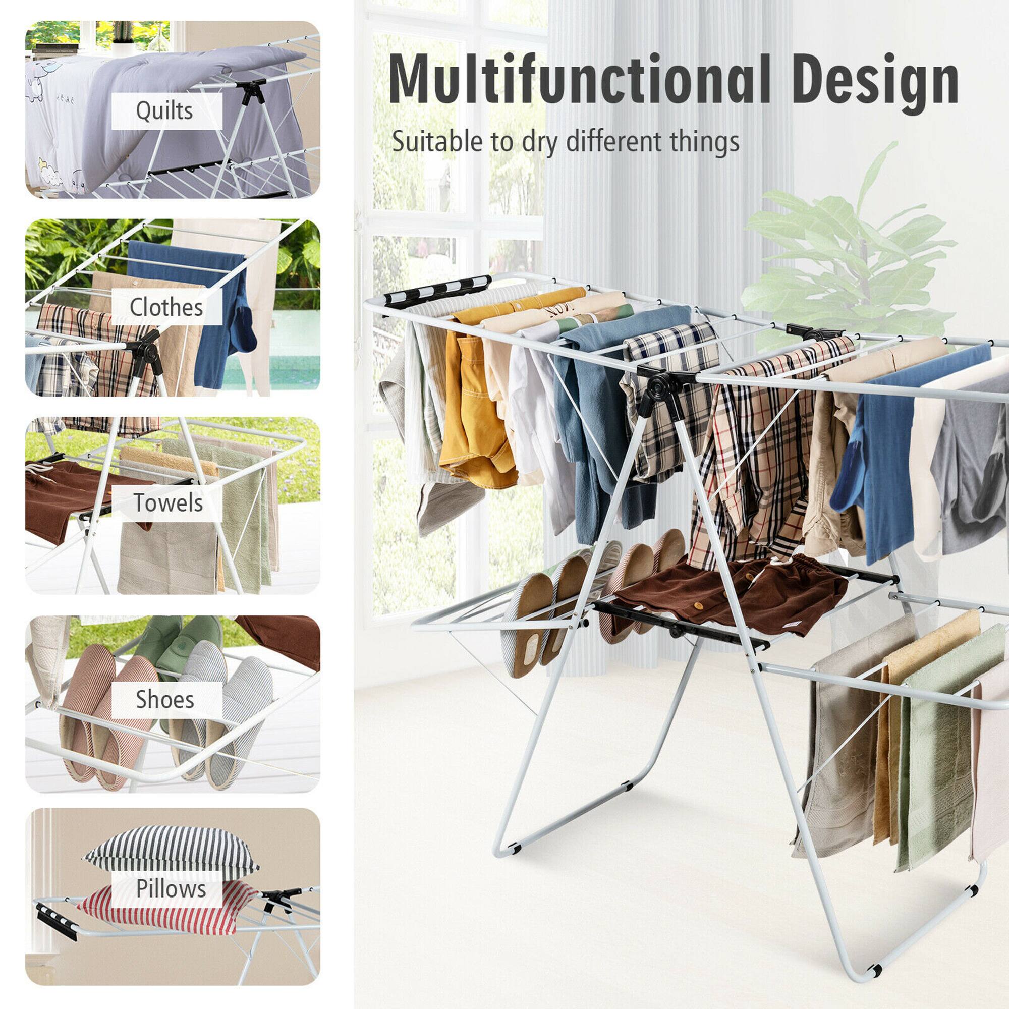 Multifunctional Design, Quilts, Clothes, Towels, Shoes, Pillows, Suitable to dry different things