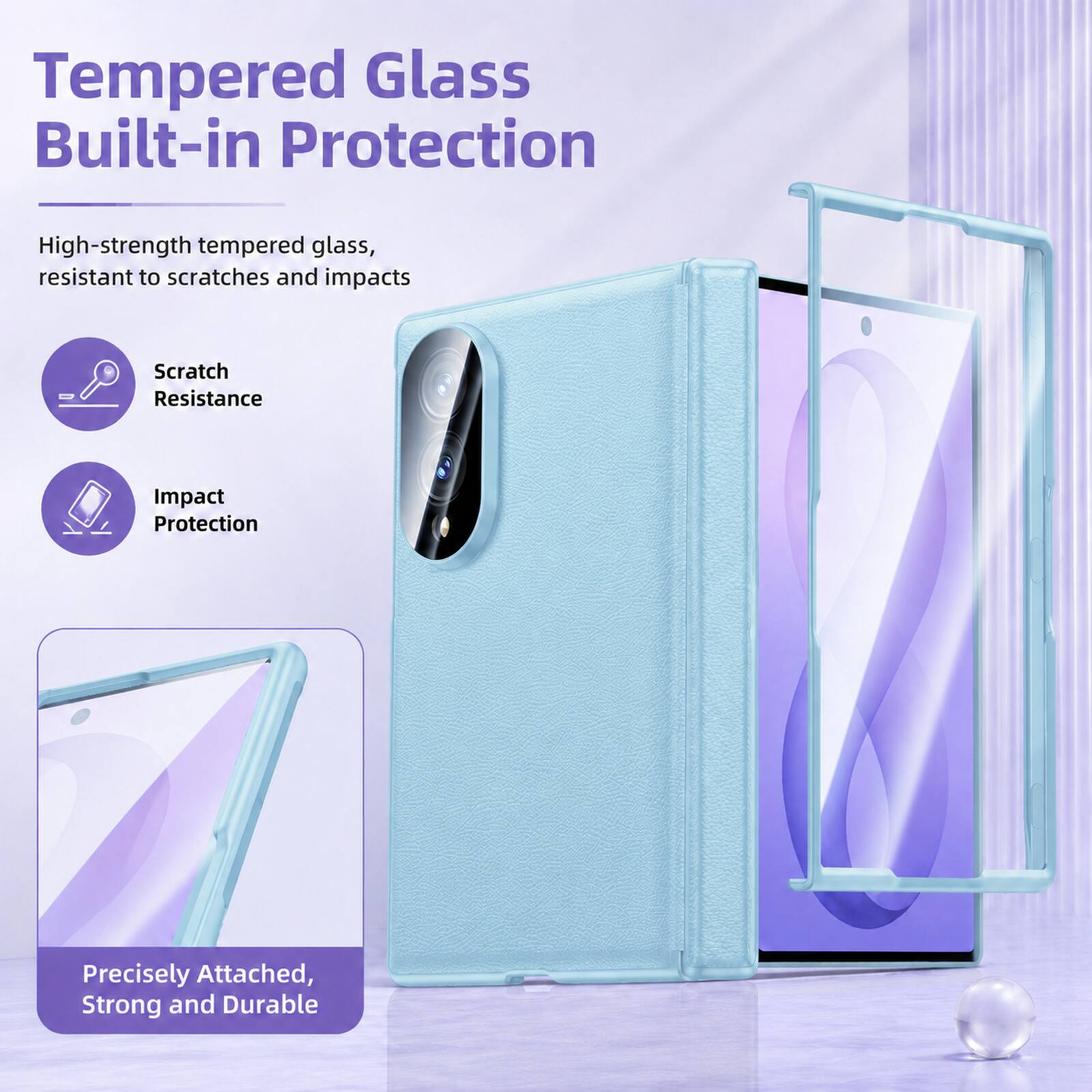 Tempered Glass Built-in Protection

High-strength tempered glass, resistant to scratches and impacts

Scratch Resistance

Impact Protection

Precisely Attached, Strong and Durable