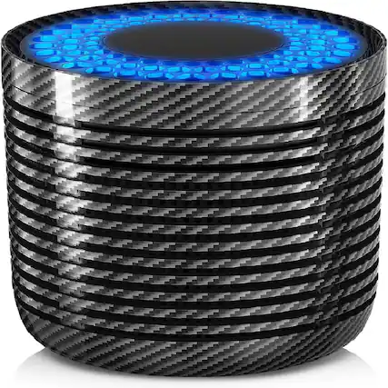 Front. Loheer - Loheer Car Air Purifier H13 True HEPA Filter Carbon Fiber Auto Cleaner.