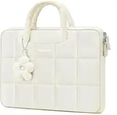 Front. mosiso - Laptop Case 15-15.6 inch Puffy Laptop Sleeve with Handle for MacBook Pro 16 M5 M4 M4 M3 M2 M1 HP Acer Dell Lenovo - Sand.