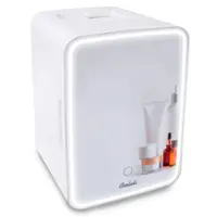 Cooluli Glow Beauty 10L Mini Fridge with Mirror LED - White - Front_Zoom