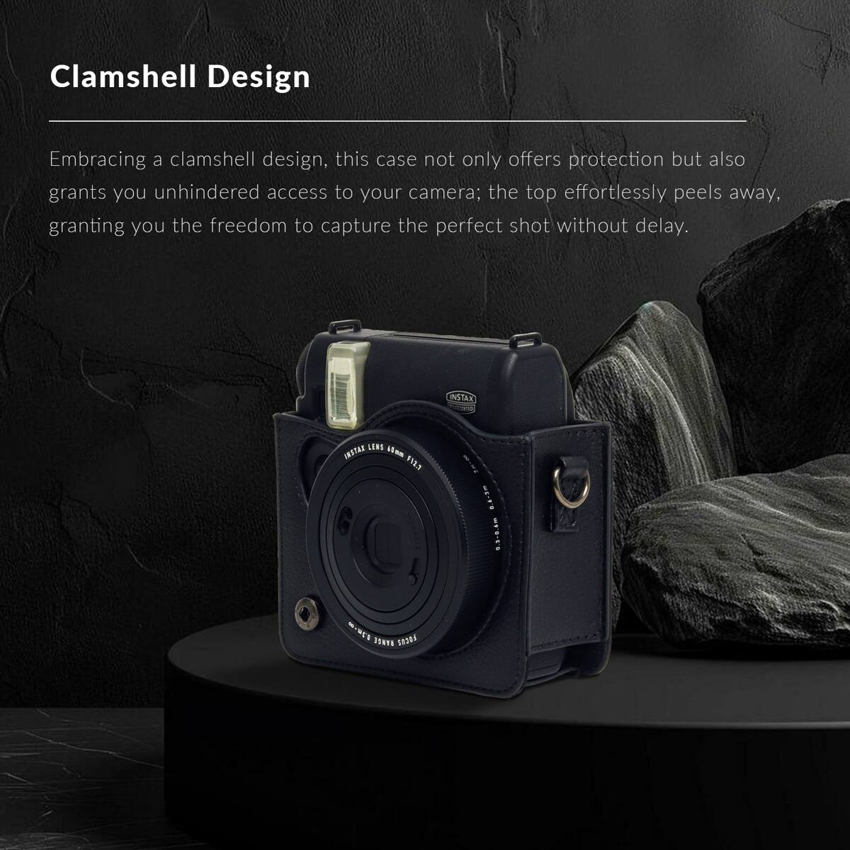 Clamshell Design

Embracing a clamshell design, this case not only offers protection but also grants you unhindered access to your camera; the top effortlessly peels away, granting you the freedom to capture the perfect shot without delay.

NSTAR LENS SATERI me FILS ! B.8-5m 8.3-0.4m - J9NTE