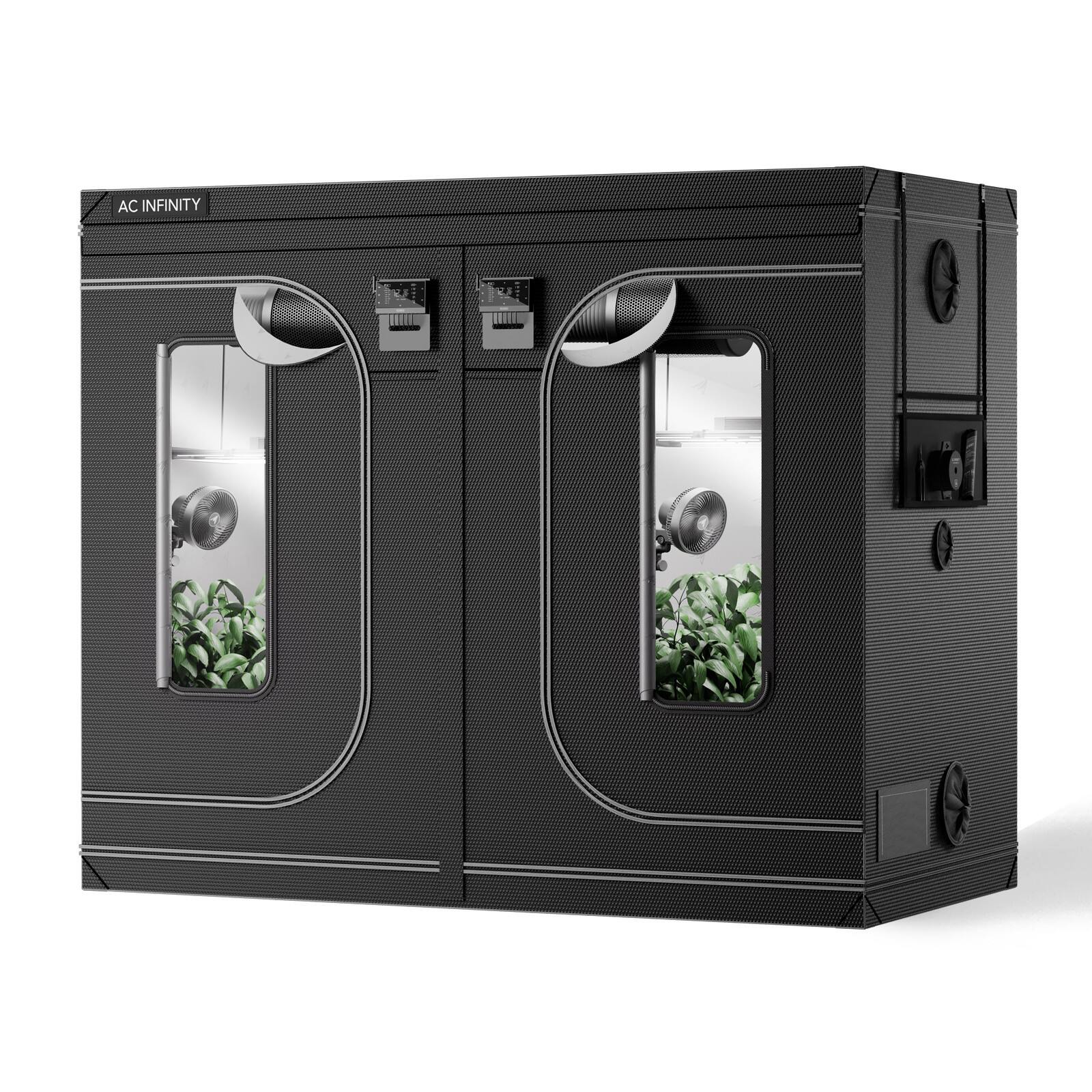Front. AC Infinity - CLOUDLAB 894, Advance Grow Tent 8x4, Thickest Poles and Canvas 96" x 48" x 80".