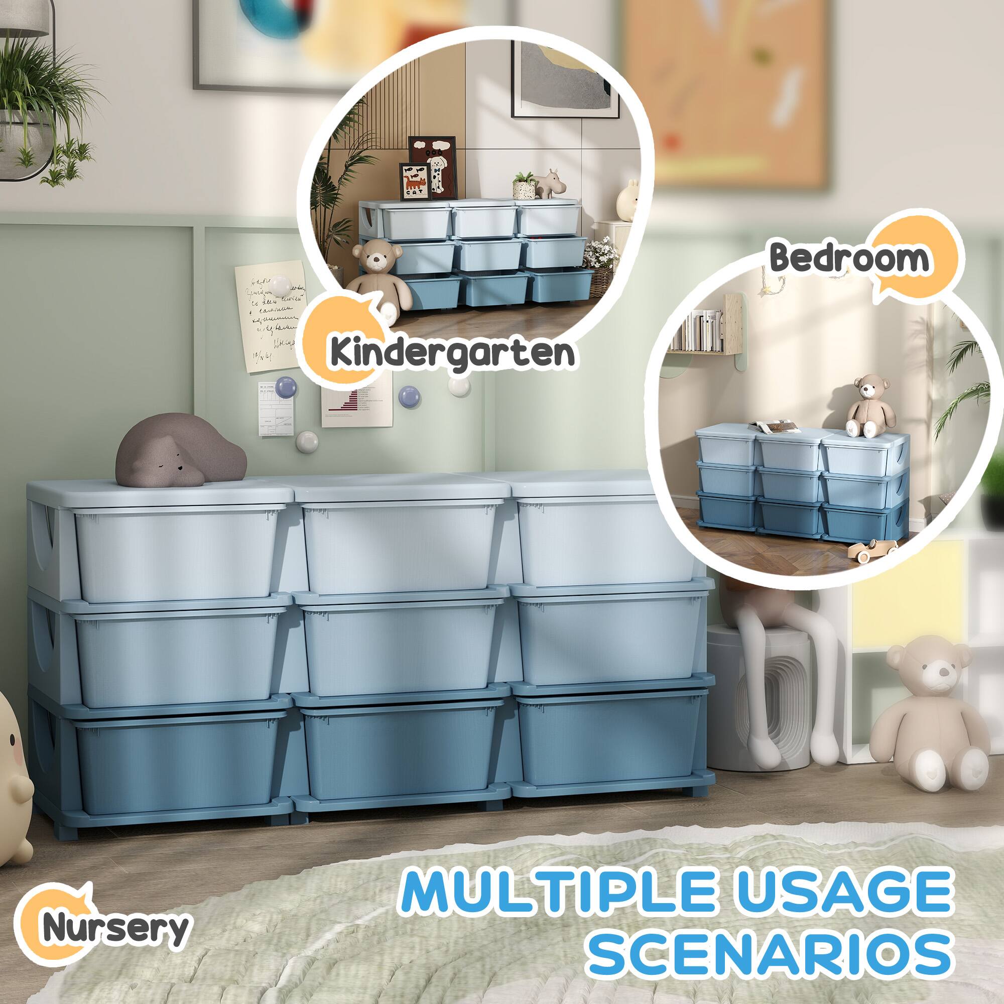 Kindergarten  
Bedroom  
Nursery  

MULTIPLE USAGE SCENARIOS