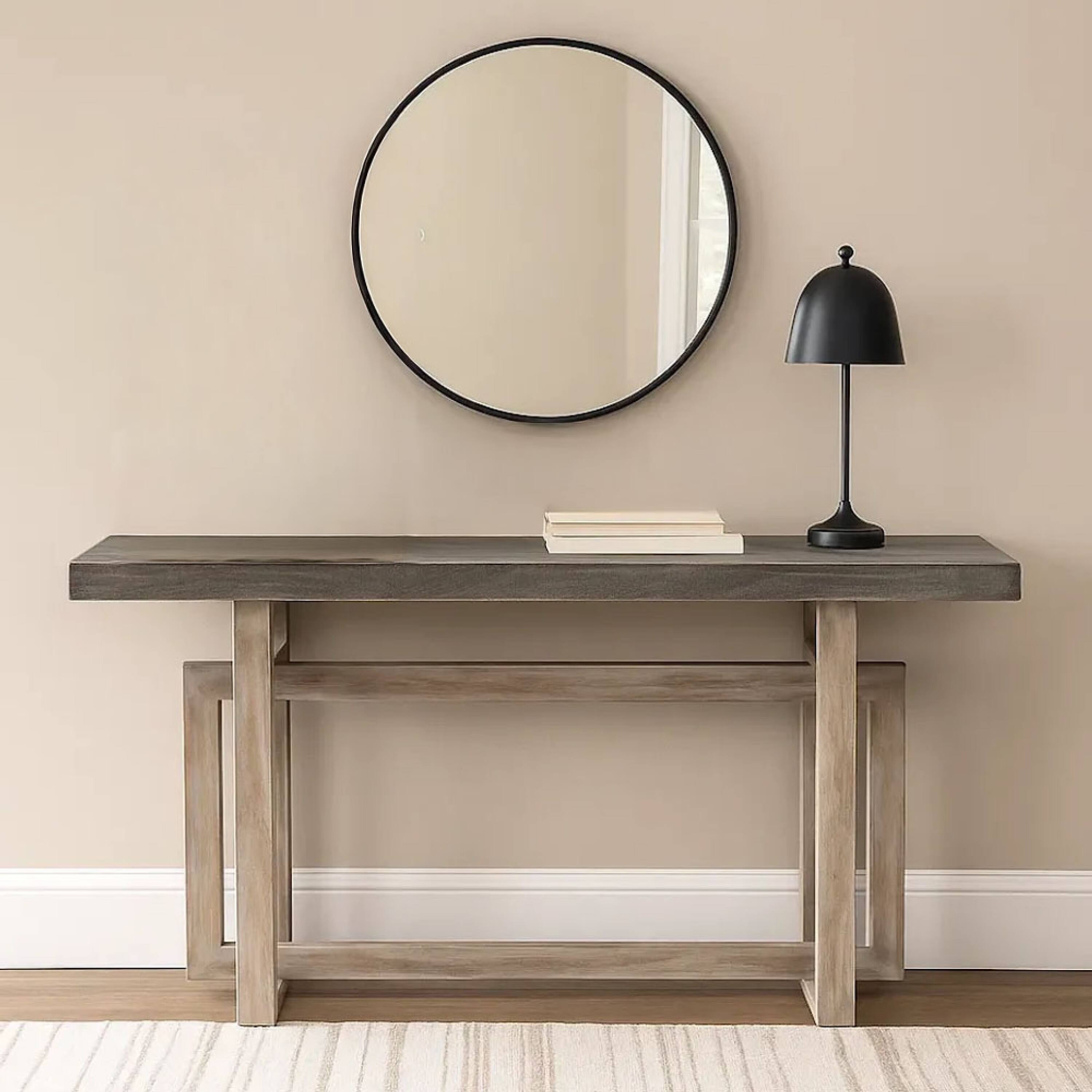 Alt View 9. Manhattan Lane - 59 Inch Artisan Sideboard Console Table with Geometric Interlocked Base - Gray.