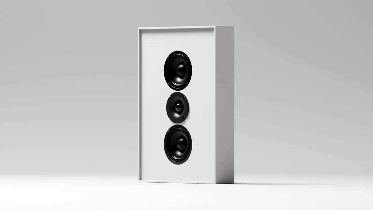 Front. Gallo Acoustics - Profile3 2-Way 100W Slim On-Wall Speaker – Single - White.