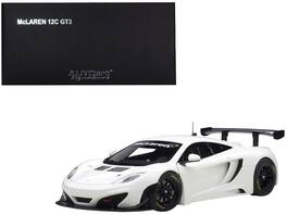 Mclaren 12C GT3 1/18 Diecast Model Car by Autoart - White