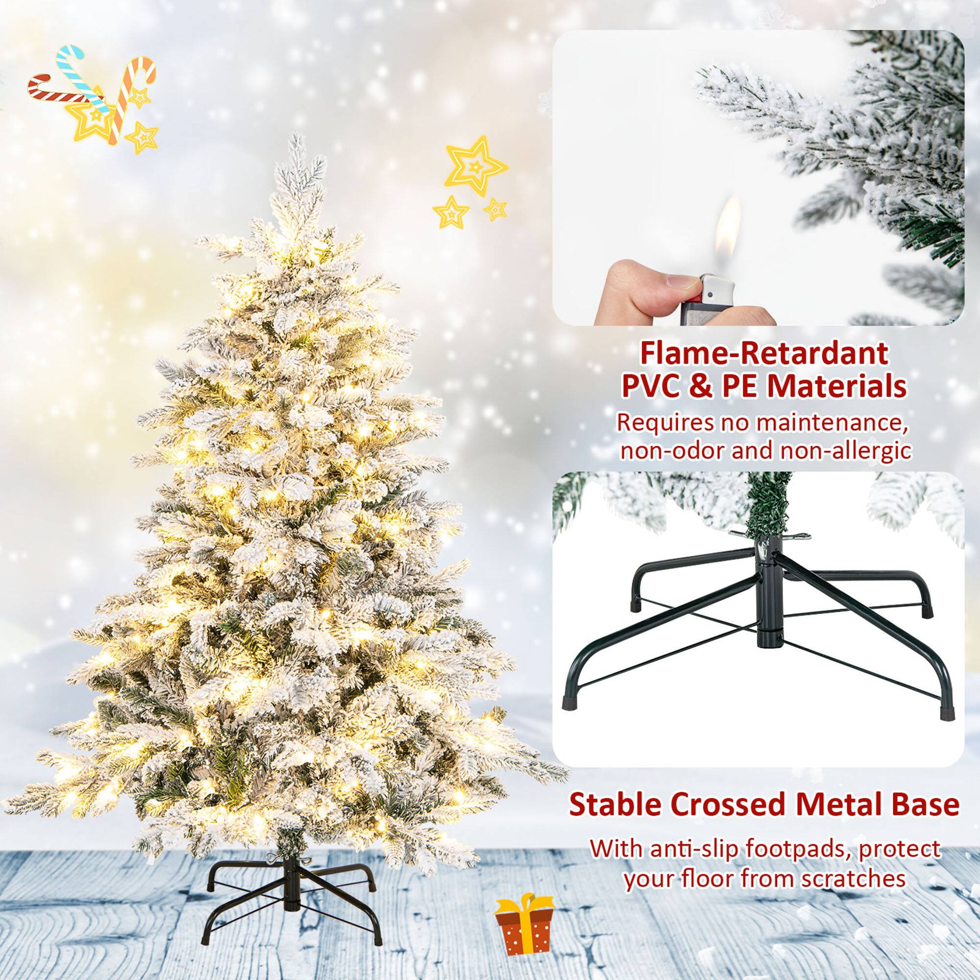 Flame-Retardant PVC & PE Materials  
Requires no maintenance, non-odor and non-allergic  

Stable Crossed Metal Base  
With anti-slip footpads, protect your floor from scratches