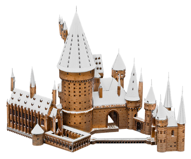 Metal Earth - Premium Series Hogwarts Castle in Snow 3D Metal Model Kit Fascinations - Silver