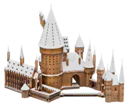 Metal Earth - Premium Series Hogwarts Castle in Snow 3D Metal Model Kit Fascinations - Silver