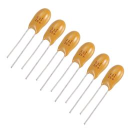 Unique Bargains - Tantalum Capacitor 22uF 25V Yellow Radial Dipped, for Circuit Boards/DIY/Computer, 6pcs - Orange