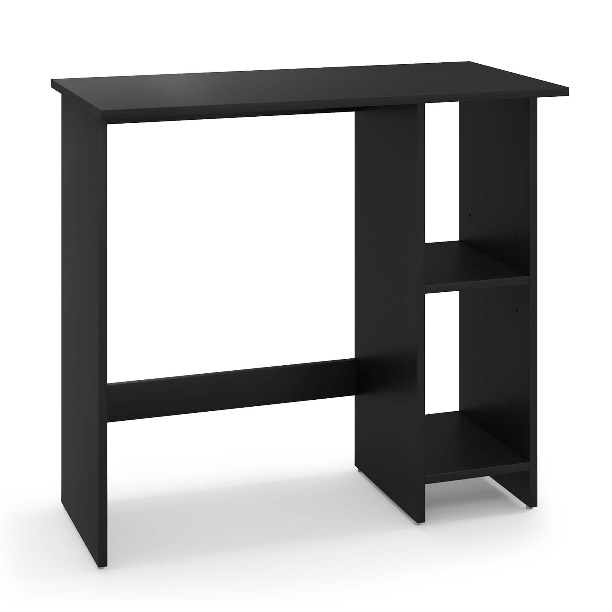 Alt View 9. Costway - Costway Small Computer Desk with Storage Modern Writing Desk with Adjustable Shelf - Black.