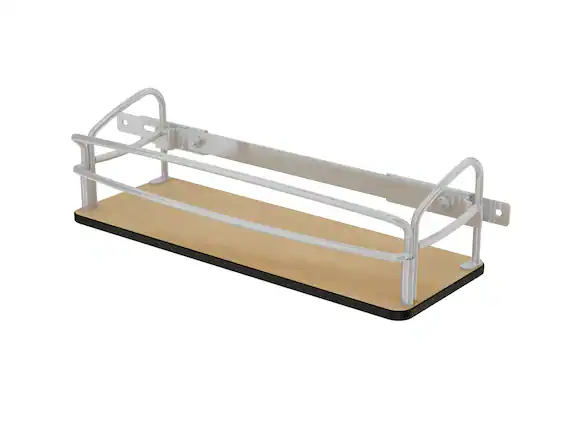 Front. Rev-A-Shelf - Rev-A-Shelf Steel Door/Wall Mount Spice Rack Pantry Shelf Organizer, 54DS-14-1 - Brown/Silver.