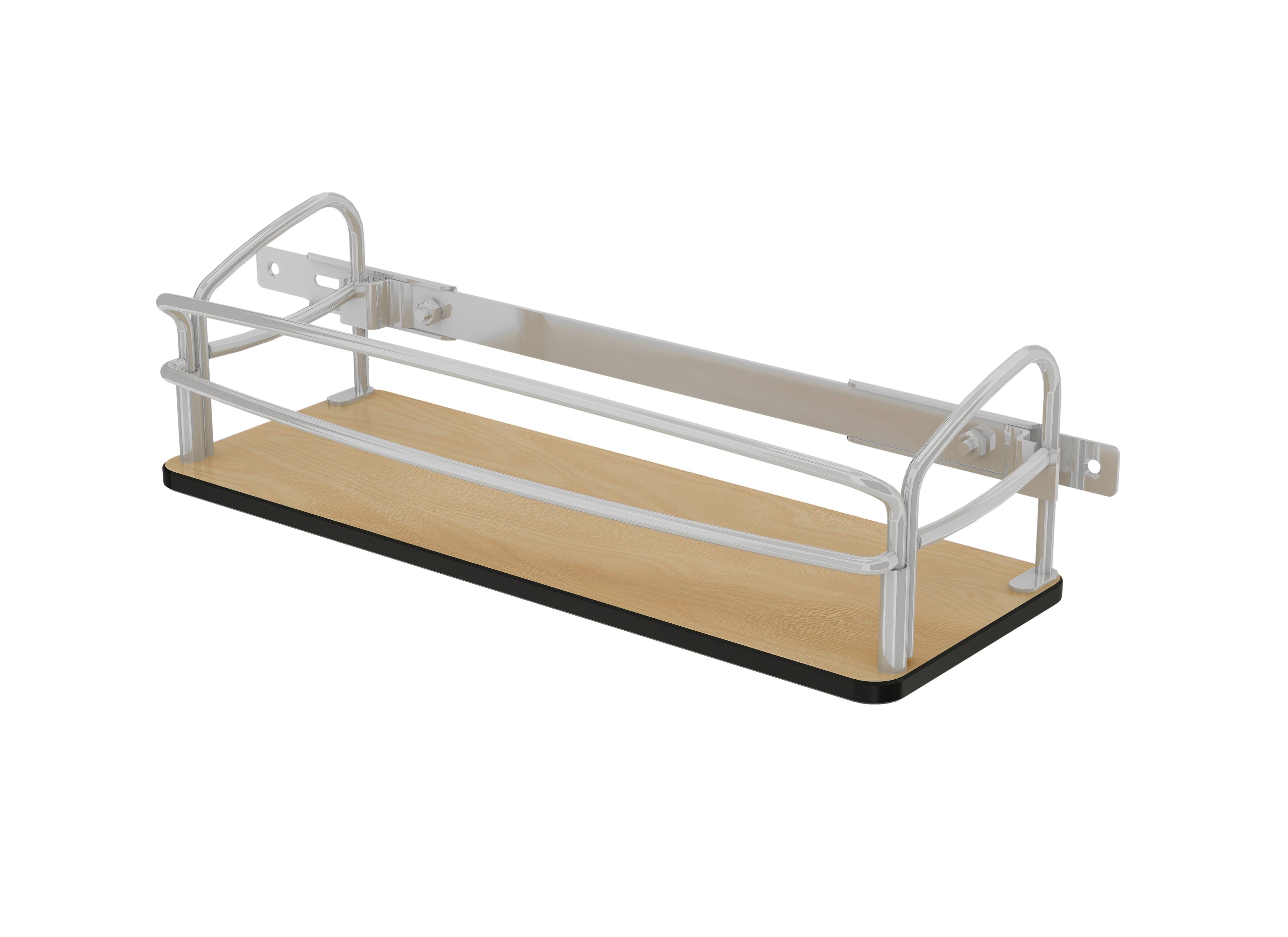 Front. Rev-A-Shelf - Rev-A-Shelf Steel Door/Wall Mount Spice Rack Pantry Shelf Organizer, 54DS-14-1 - Brown/Silver.