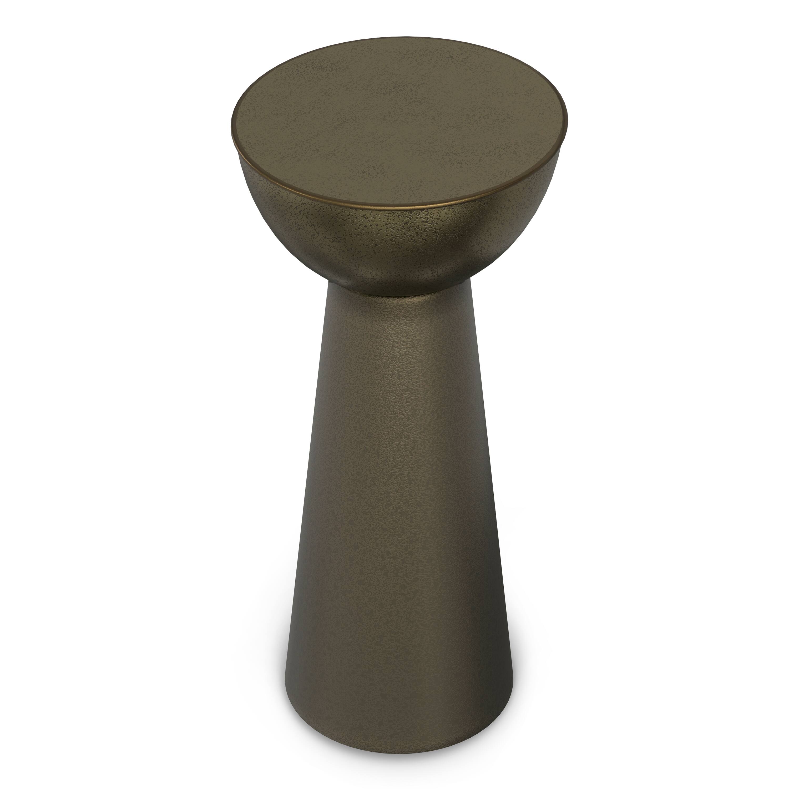 Back. Simpli Home - Simpli Home Surrey 12 inch Wide Solid Iron Side Table in Antique Gold - Antique Gold.