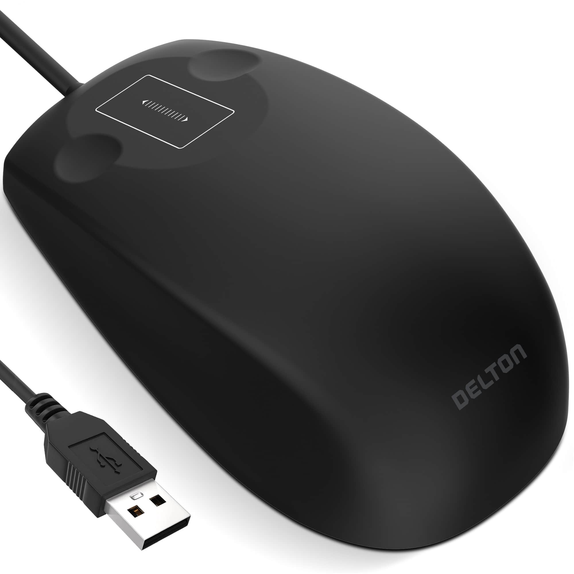 Delton - M41 Waterproof IP68 Computer Mouse - Wired - Black