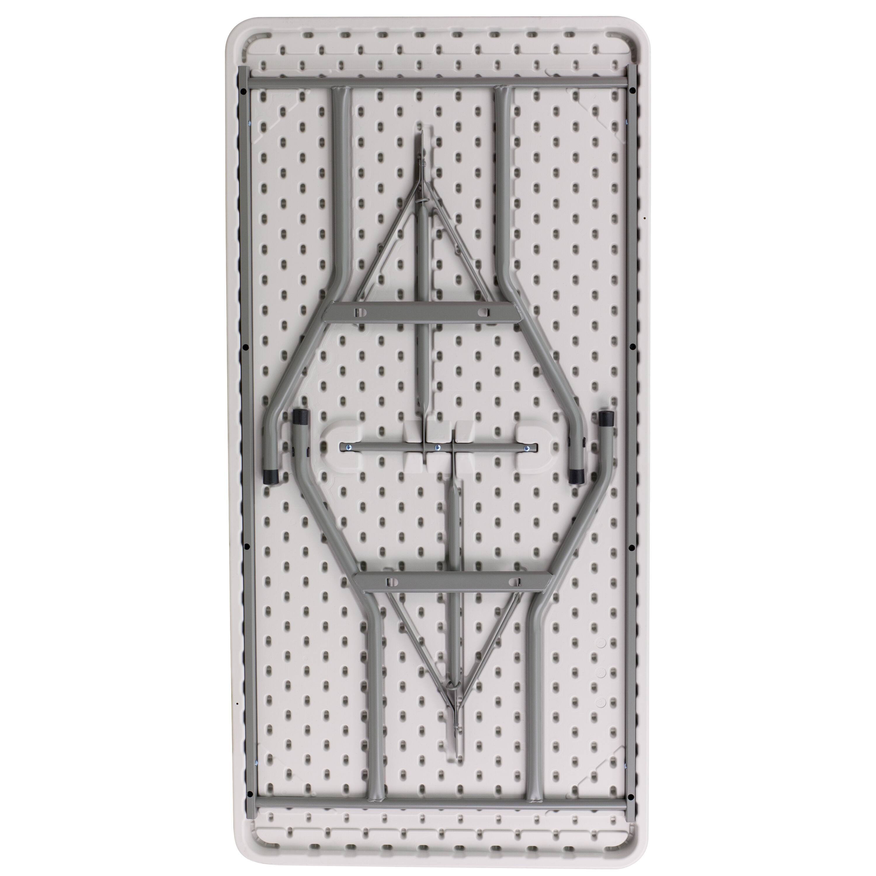 Alt View 5. Emma + Oliver - 5-Foot Plastic Folding Table - Granite White.