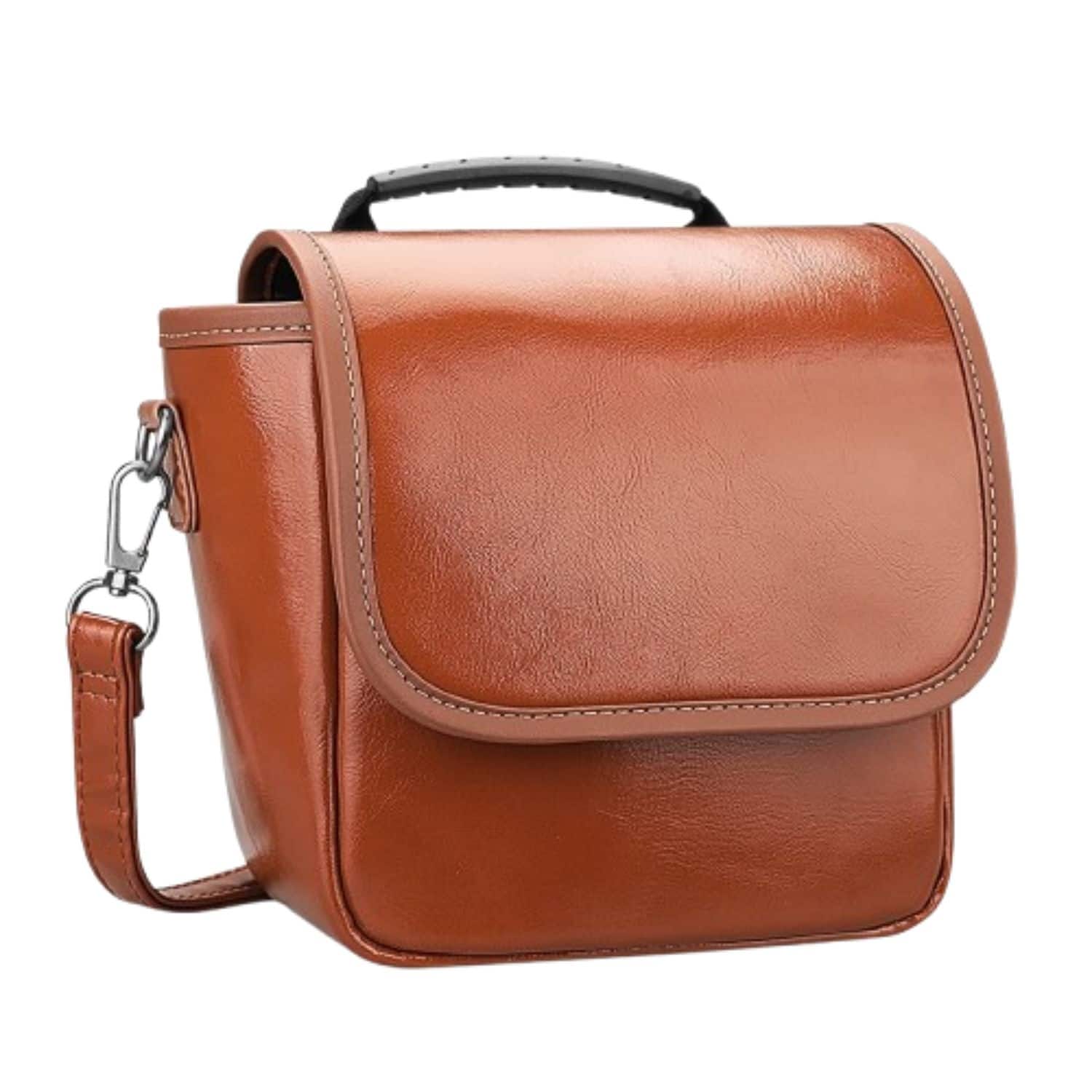 Front. Stock Preferred - For Polaroid Originals OneStep 2 VF Instant Film Camera Carrying Case Travel Bag Brown - Brown.